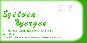 szilvia nyerges business card